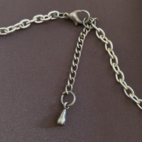 Pink Rhinestone Ribbon Necklace & Earring Set Breast Cancer Awareness Jewelry - Picture 5 of 6